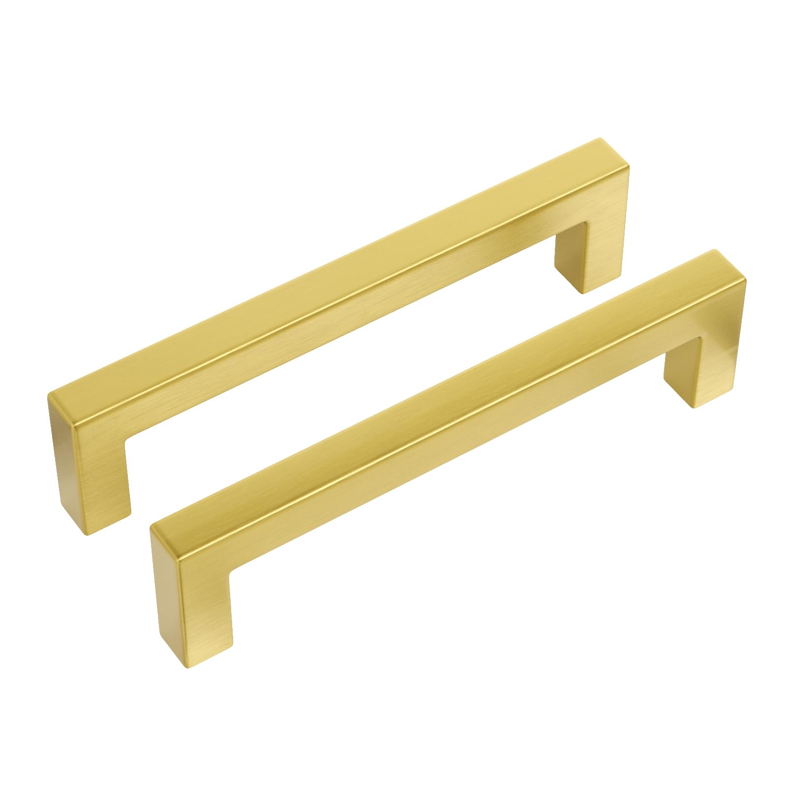 Photo 1 of Haidms 30 Pack | 5 Inch Gold Cabinet Handles Brushed Gold Drawer Pulls Stainless Steel Cabinet Hardware Square Bar Modern Cabinet Handles for Kitchen Bathroom Cupboard