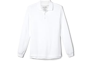 Educated Uniforms Boys 2T-20 Long Sleeve Pique Polo Uniform Shirt