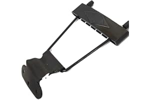 MUSICIAN OUTFITTERS 6 String Trapeze Tailpiece for Jazz Archtop Electric Guitar Replacement (Black Short)