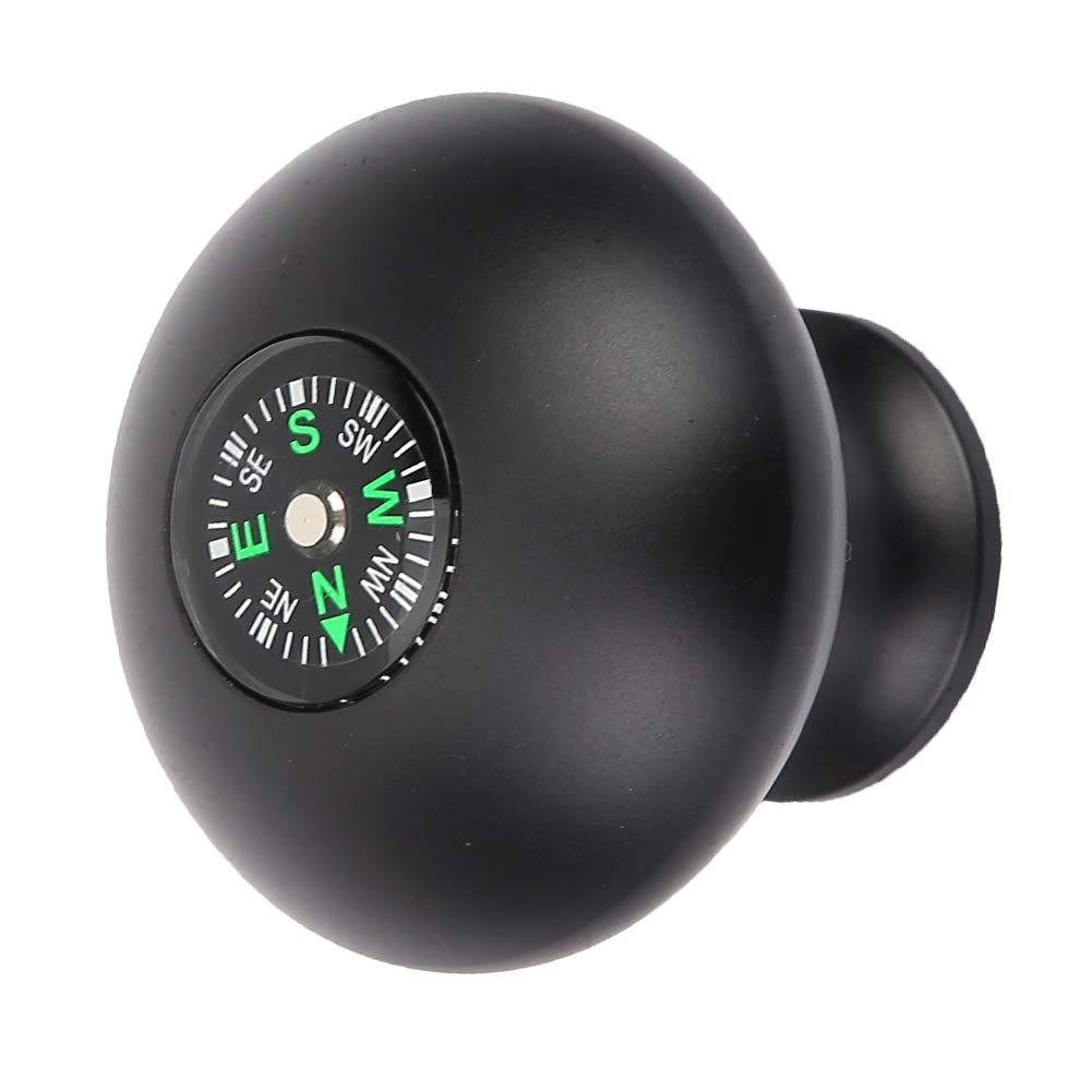 Monopod Grip Knob, Monopod Ball Head Handle Grip Knob Compass Knob Universal Trekking Pole Stick Unipod Handle with 3/8" Screw Hole,1/4" to 3/8" Screw for Outdoor Activities, Hiking, Camping, Black