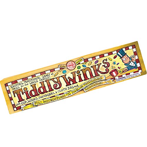 House of Marbles Tiddlywinks, Traditional Family Game with 28 Multicolored Pieces, a Timeless Retro Classic Travel Game for Kids or Adults with a Nostalgic Educational Board Game Feel