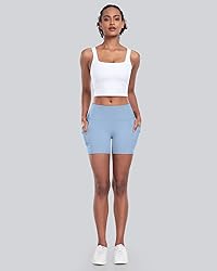 CHRLEISURE Womens Biker Yoga Shorts with
