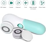 TOUCHBeauty Electric Facial Cleansing Brush 3 Heads 2 Speeds Deep Exfoliating view 4