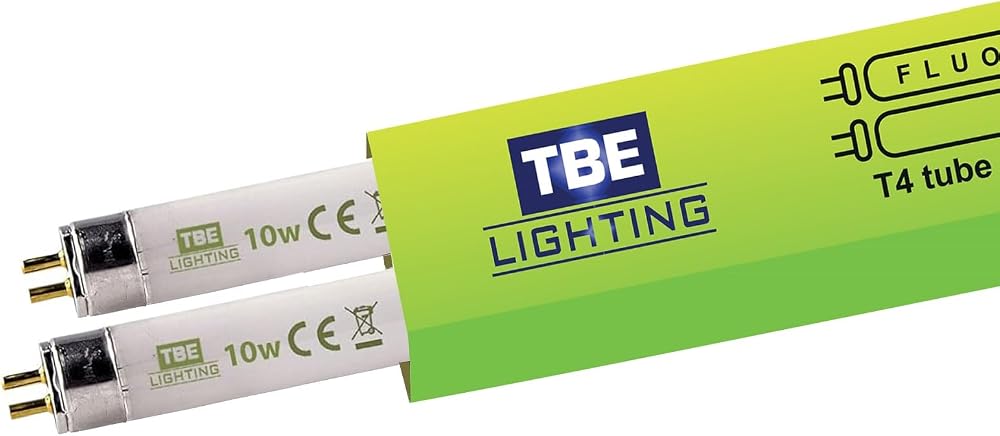 TBE Lighting T4 10W 352mm Fluorescent Tube G5 2-Pin Base Pack of 2