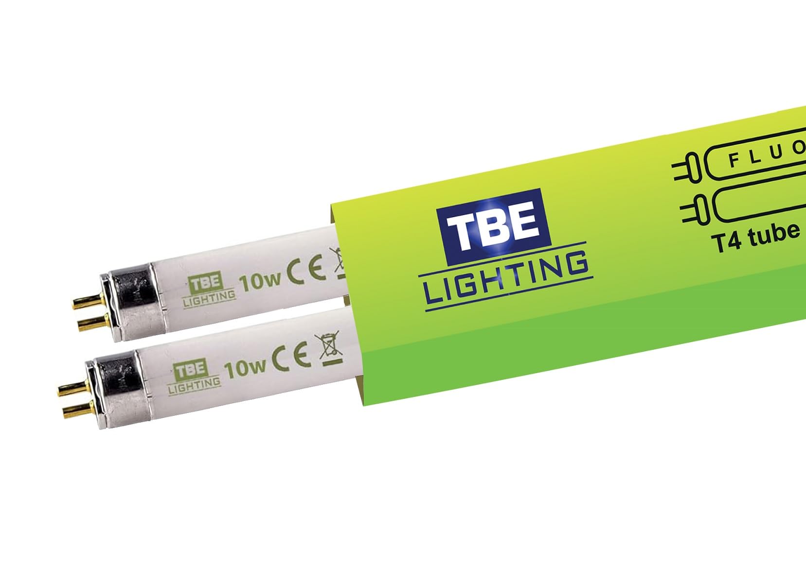 TBE LIGHTING T4 10w Fluorescent Tube Lamps 352mm - 2 Pack of CFL Bulbs - G5 2-Pin Base Fittings - T4 High Efficiency Lamps, Soft White 3500K