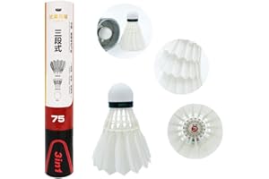 Dmantis 12pcs D75 3in1 Competition Training Badminton Shuttlecocks Birdies Durable Duck Feather Badminton Ball Indoor Outdoor Sports Game