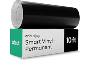 Cricut Smart Permanent Vinyl for Joy Machine, Black (5.5in x 10ft roll) - Matless Cutting for Long cuts