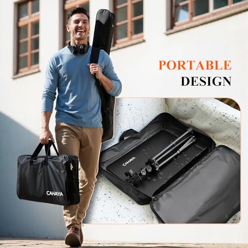 CAHAYA 2-in-1 Music Stand - Foldable and Adjustable with Carry Bag - Robust Design - Patented Model