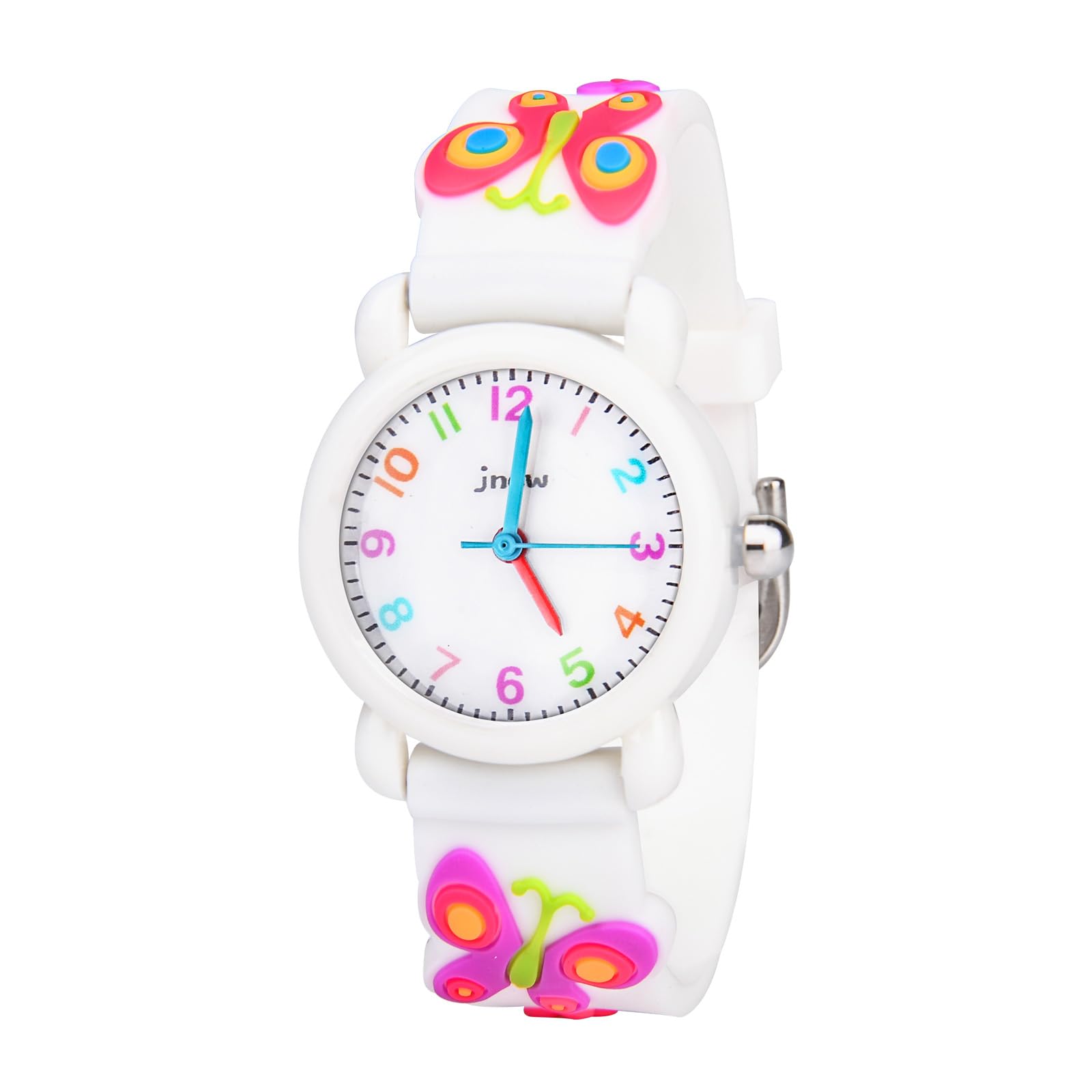 Vicloon Kids Watch, Girls Watch Waterproof 3D Cute Cartoon Toy Silicone Band Wristwatch Childrens Watches Gift for Girls Boys Age 3-11 Years Old (White)