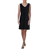 MSK Womens Petites Rhinestone Slit Back Cocktail Dress Black PS