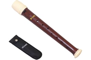 Woodnote 16.5 cm/6.5 inche Wood Grain/Ivory Garklein Recorder(Piccolo)-Baroque/1 piece construction