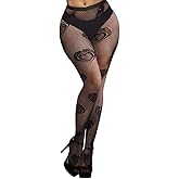 Benefeet Sox Womens Girls Fishnets Heart Patterned Fishnet Stockings Sexy Fishnet Tights Hollow Out High Waist Pantyhose