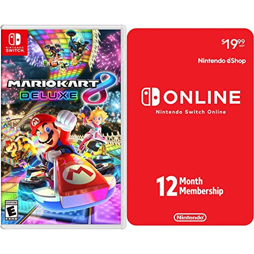 Mario Kart Deluxe Nintendo Switch Nintendo Switch Online 12-Month  Individual Membership [Digital Code]