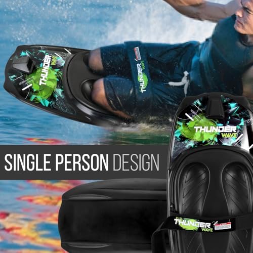 SereneLife - Rodillera Deportiva acuática con Gancho para niños y Adultos, Rodillera con Correa para navegar, Waterboard, arrodillarse, Surf de Rodilla