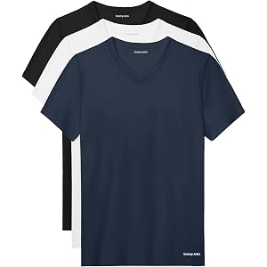 Tommy John Men's Essential Cool Cotton V-Neck Undershirt - Modern Fit