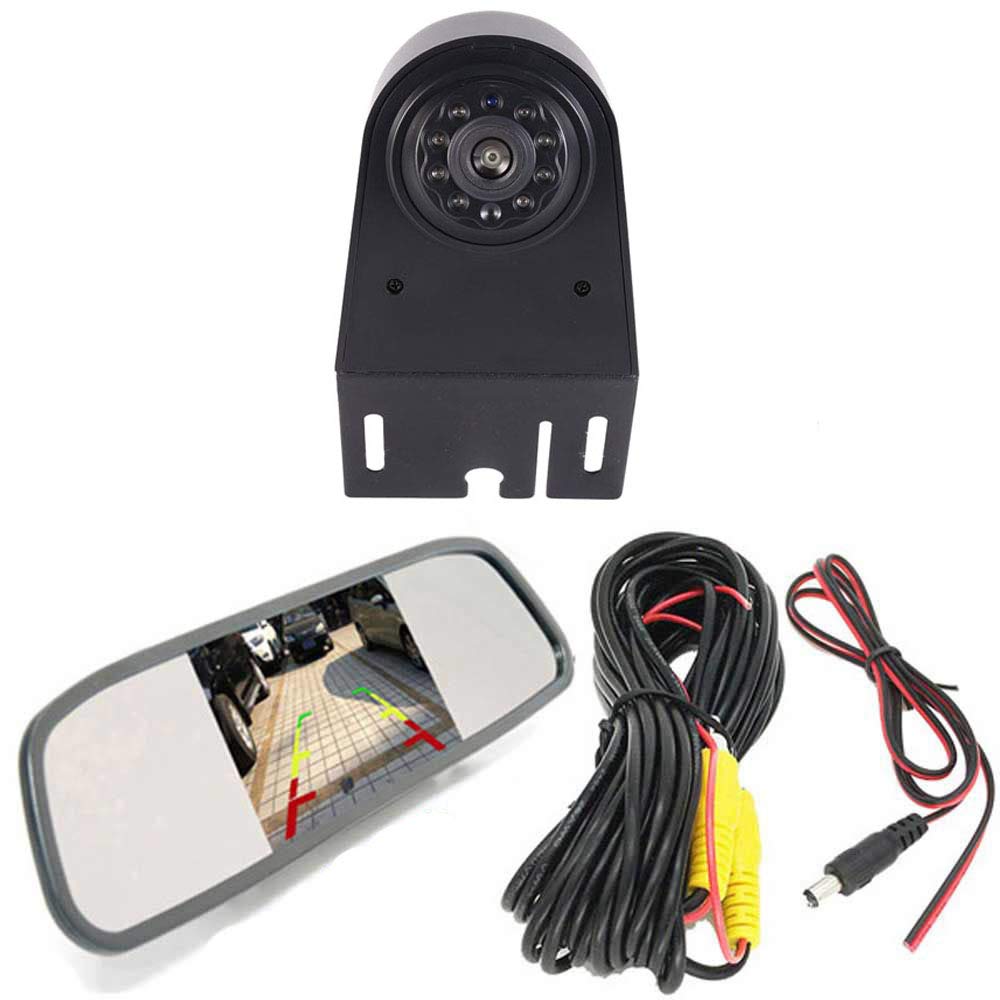 HD 170° Auto Brake Light Roof Rear View Reversing Backup Camera Parking Aids System with Angle Adjustable Compatible with Mercedes Benz viano Vito W639 V6 van Transporter 3 Bremslicht/Brake light