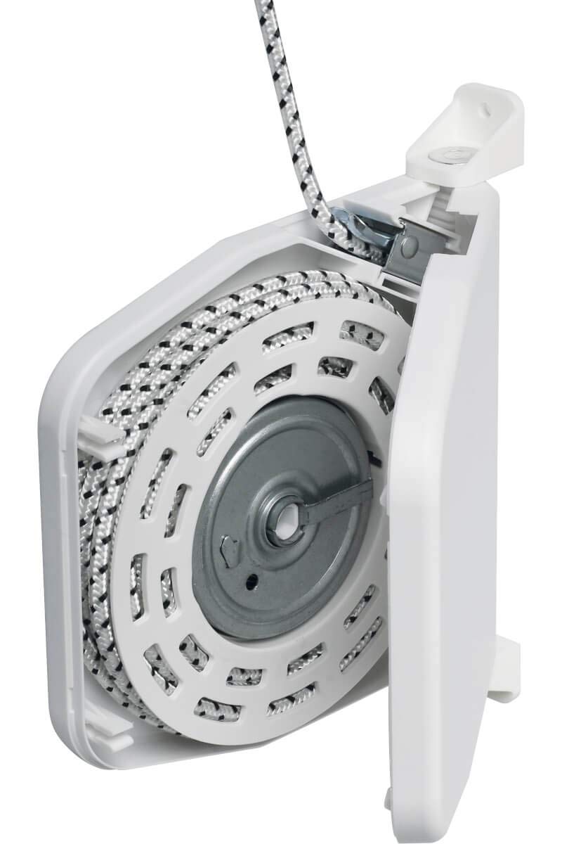 Schellenberg 50506 Screw-On Cord Winder Hinged 180° Pivoting Includes 5 m Cord Roller Shutter Cord Winder White