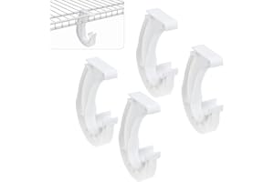 Egdusns 4pcs Hanging Closet Rod Support,Sturdy J-Shaped Closet Brackets for Hanging Clothes，Cabinets Storage and Curtain,3/4 Closet Shelf Rod Holder,Beautiful design,White
