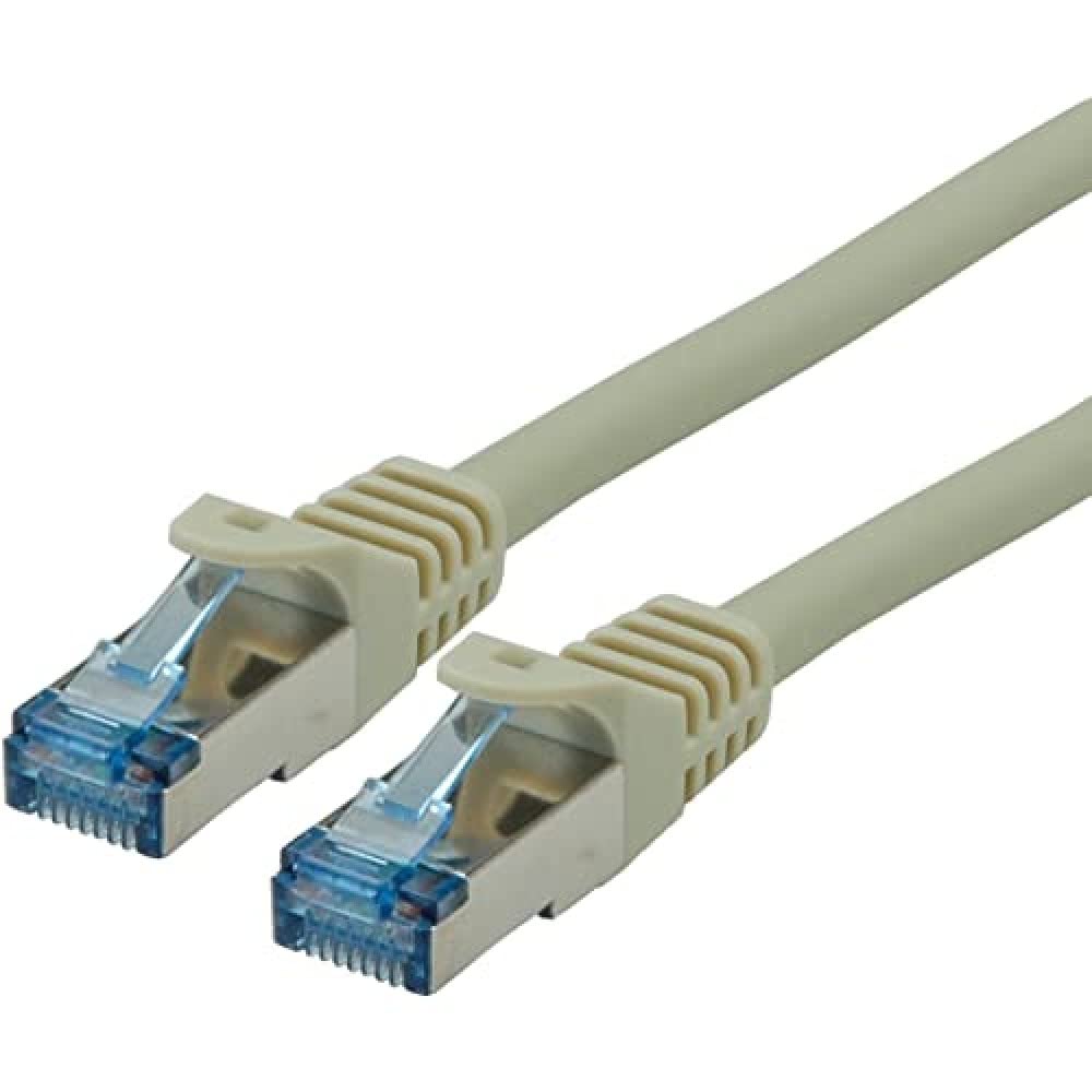 Roline S/FTP Patch cable Cat 6A Component Level LSOH, grey, 10 m