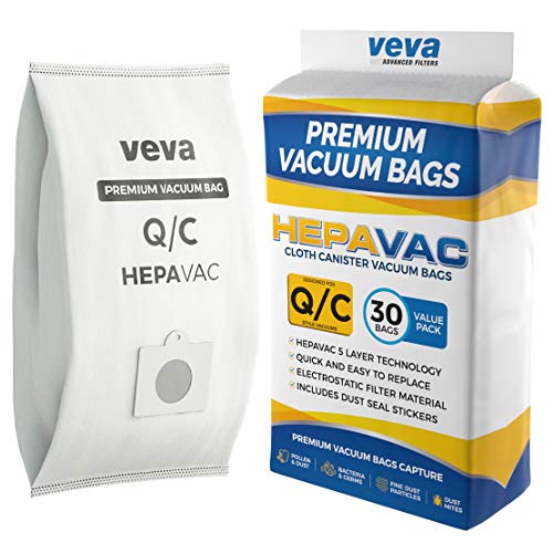 30 Pack VEVA Premium HEPA Vacuum Bags Type Q Cloth Bag compatible with