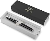 Parker IM Fountain Pen Black Lacquer Chrome Medium Nib Gift Box view 2
