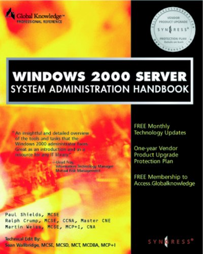 Amazon Com Windows 00 Server System Administration Handbook Ebook Syngress Books