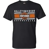 Harley-Davidson Men's Iconic Bar &amp; Shield Crew-Neck Short Sleeve Shirt - Black