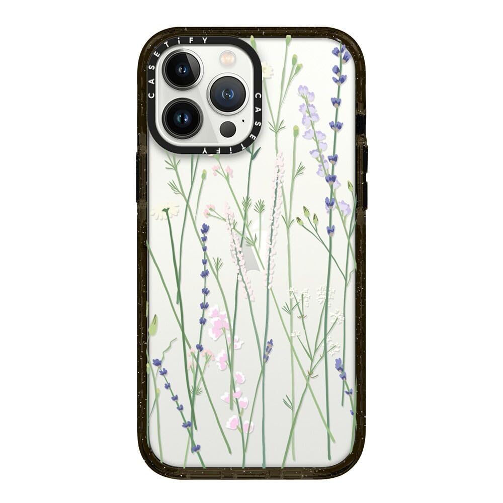 CASETiFY Impact Case for iPhone 13 Pro Max - Gigi Garden Florals - Clear Black Image