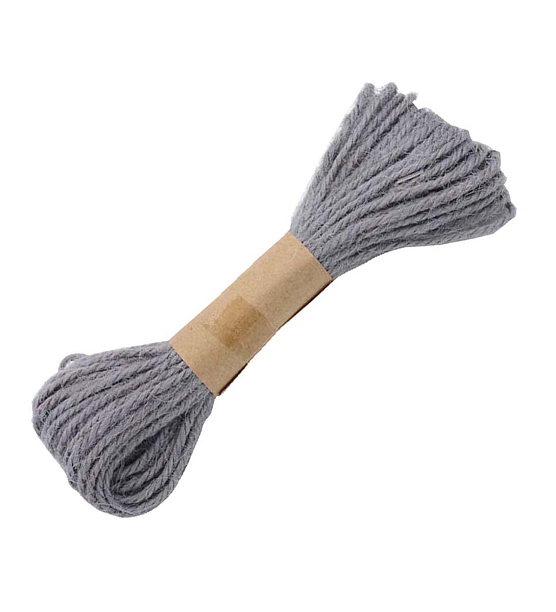 Fendawn Strive Soft Colored Decorative Jute Rope Durable Hand Woven Natural Rope, Grey