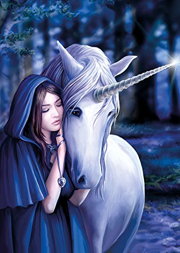 Solace - Blank Greeting Card by Anne Stokes