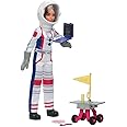 Barbie Careers Playset, 65th Anniversary Astronaut Set with Brunette Doll & 10 Accessories Including Rolling Rover & Space Helmet with Flipping Shield