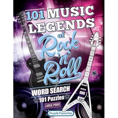 Buy 101 Music Legends Of Rock N Roll Word Search Large Print Puzzle Book Featuring Rock Music Bands Singers From Legendary Classics To Hits Of Today Paperback April 12 2021