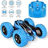 KKONES Remote Control car,2.4GHz Electric Race Stunt Car,Double Sided 360Â° Rolling Rotating Rotation, LED Headlights RC 4WD High Speed Off Road for 3 4 5 6 7 8-12 Year Old boy Toys