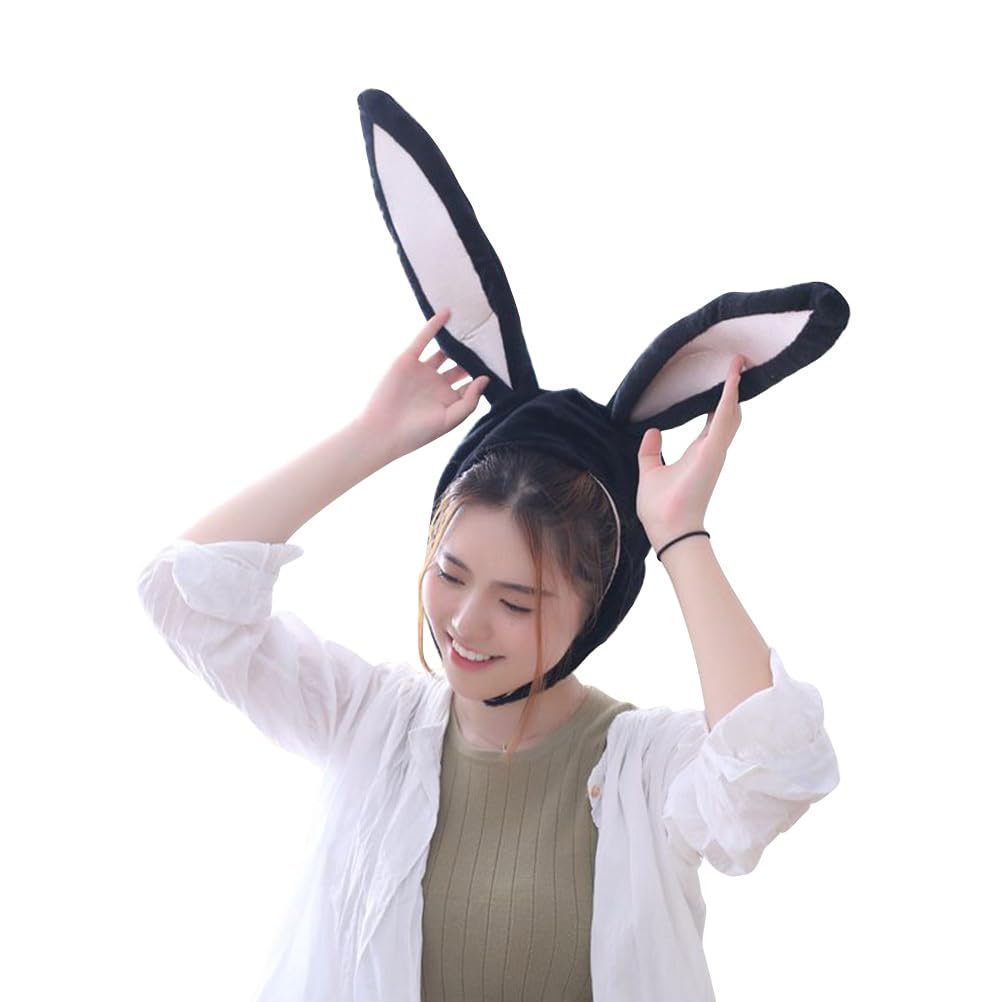 Holibanna Rabbit Headband Plush Bunny Hat with Ears Soft Costume Headwear for Adults Party Carnival Dress-up