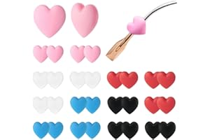 iGeyzoe 15 Pairs Silicone Eyeglasses Retainer, Eyewear Ear Grip Ear Hooks Anti-Slip Holder Eyeglasses Stoppers Temple Tips For Eyeglasses, Sunglasses, Reading Glasses Multicolor Love