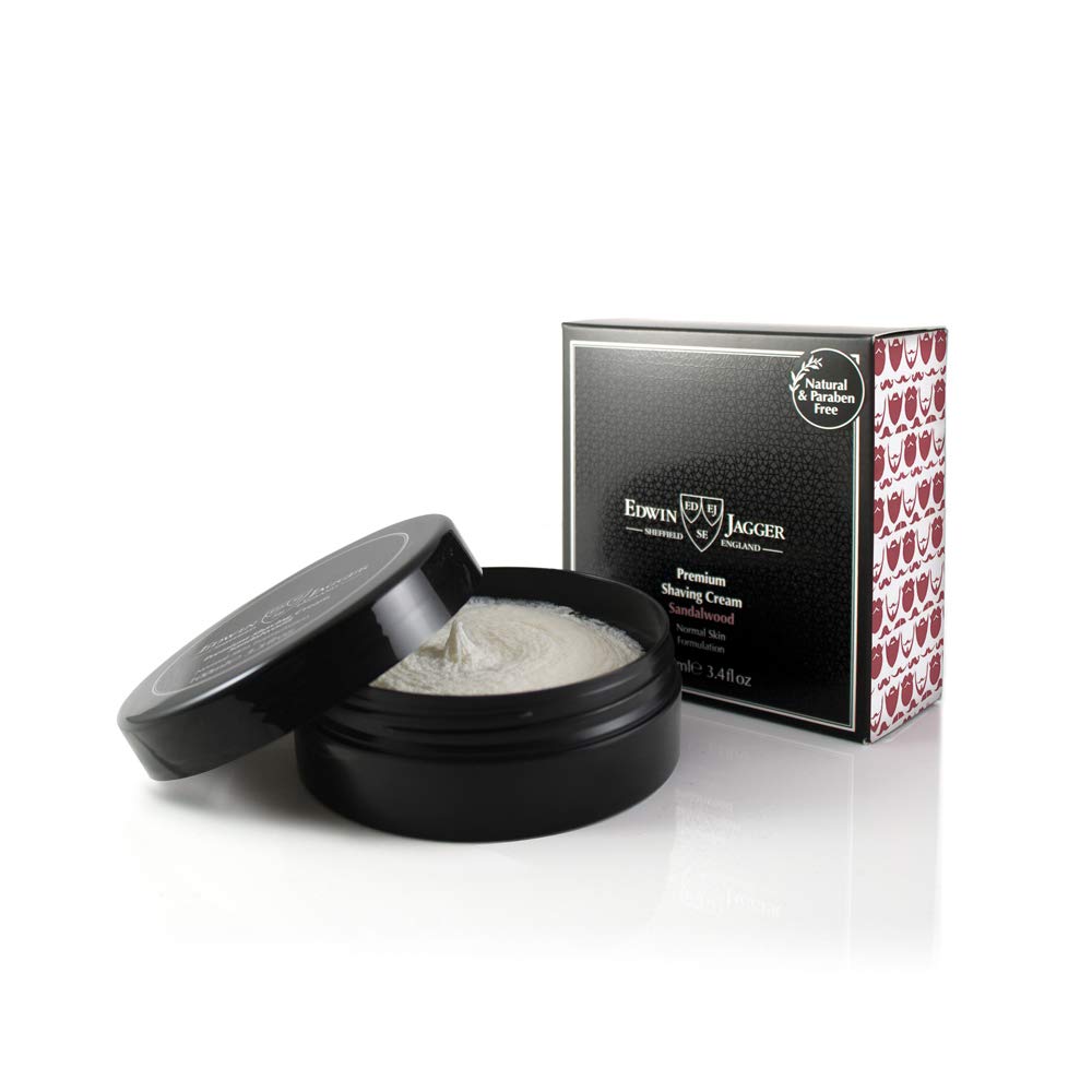 Edwin Jagger SCSW Sandalwood 99.9% Natural Premium Shaving Cream 100ml Tub — image 1