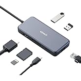 Anker USB C Hub Adapter, PowerExpand+ 7-in-1 USB C Hub, with 4K USB C to HDMI, 60W Power Delivery, 1Gbps Ethernet, 2 USB 3.0 