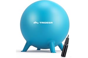 Trideer Flexible Seating for Classroom Elementary, Yoga Ball Chairs for Kids, Wobble Chair of School Supplies for Sensory Kids, Student Desk Chairs for Homeschool (Blue, 55cm)