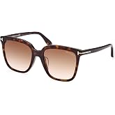 Sunglasses Tom Ford FT 0958 -D Asian fit 52F Shiny Dark Havana,"t" Logo/Gradi