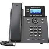 GRP2602W VoIP SIP Wi-Fi Telephone, 2 x Fast Ethernet, 2 x line Keys, AC only (Adapter Included, no PoE Support), 2.21 inch LC