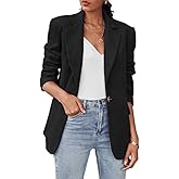 IDEALSANXUN Womens Corduroy Blazer Fall Winter Casual Blazer Dressy Suit Jackets