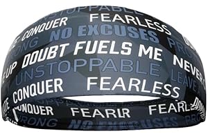 ELITE ATHLETIC GEAR 40+ Designs! Unisex Headband/Sweatband. Best for Sports, Fitness, Working Out, Yoga. Tapered Design