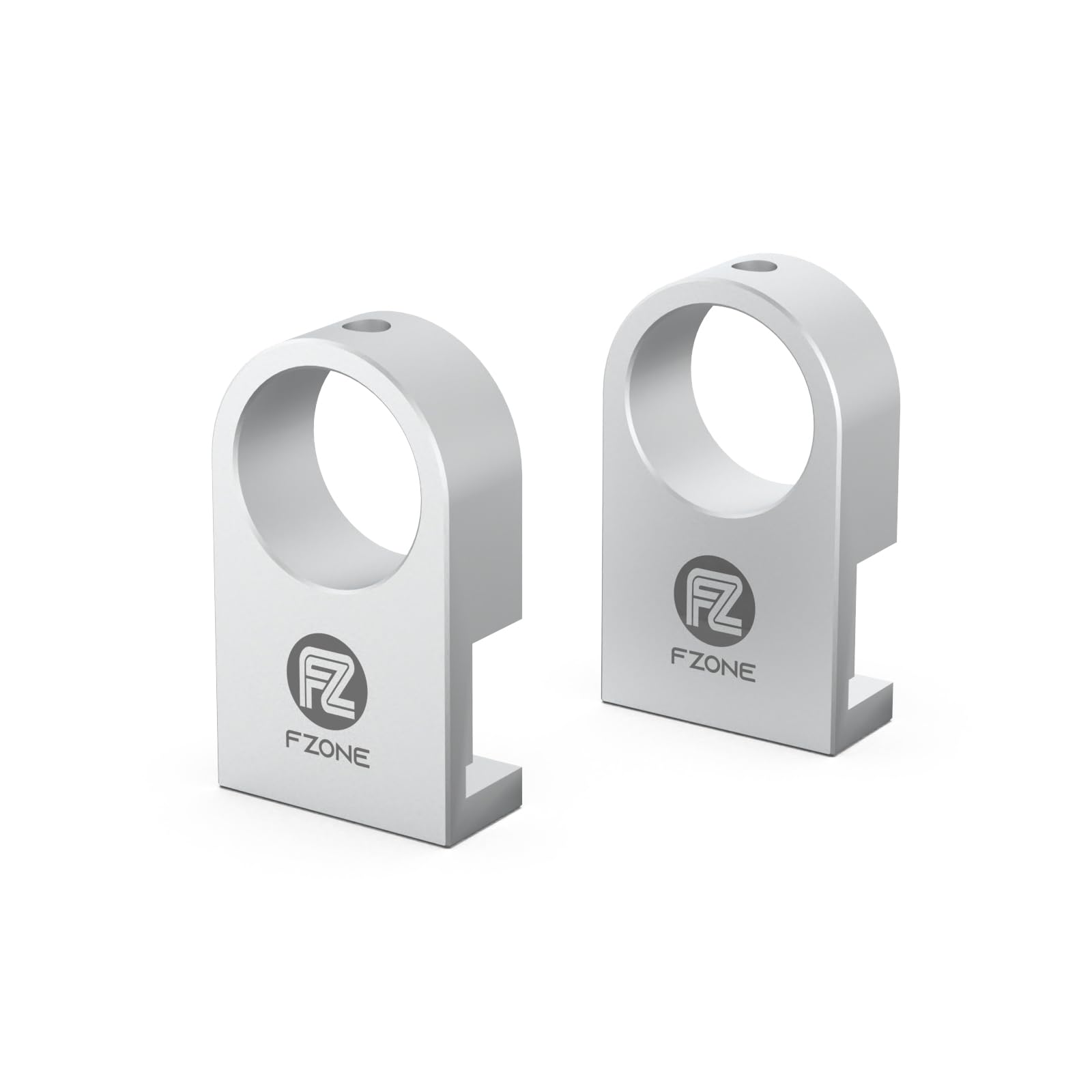 FZONE Aluminium Pipe Clip for Rimless Aquariums with Anti-Siphon Slot - Fits 5-13mm Glass & 18.5mm Hoses (Size L, 2-Piece)