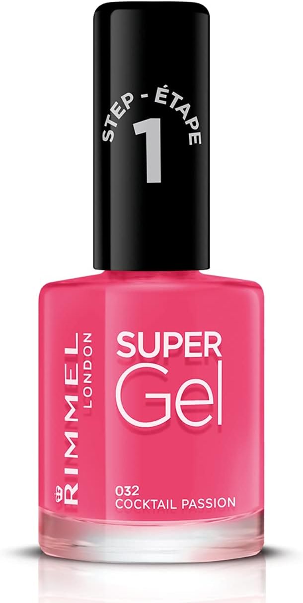 Rimmel Super Gel Cocktail Passion Nail Polish 12ml Gel-Like, Chip Resistant