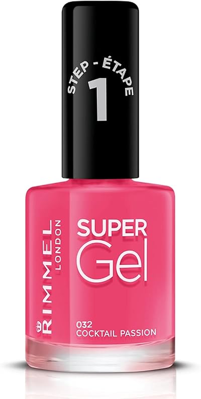 Rimmel Super Gel Cocktail Passion Nail Polish 12ml Gel-Like, Chip Resistant