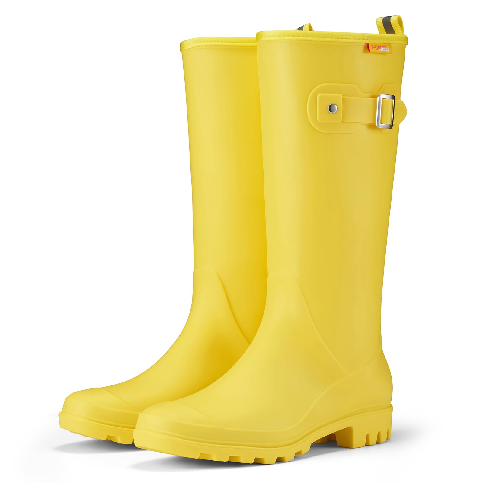 HISEA Women Rain Boots Slim Calf PVC Rubber Boot