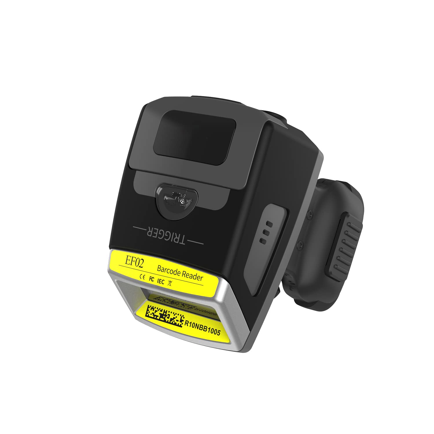 Posunitech Portable Barcode Scanner,Fs02 2D Finger Ring Barcode Scanner Mini Wireless Finger Wearable Image QR Bar Code Reader Big Offline Storage Offering Sdk For Erp & Supermarket, Warehous