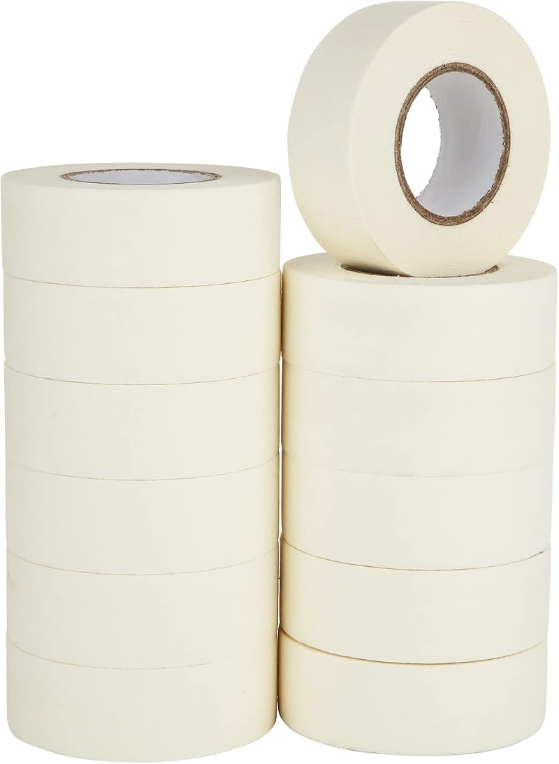 ASelected Premium Masking Tape 12 Rolls 25mm x 30m White Painting Tape