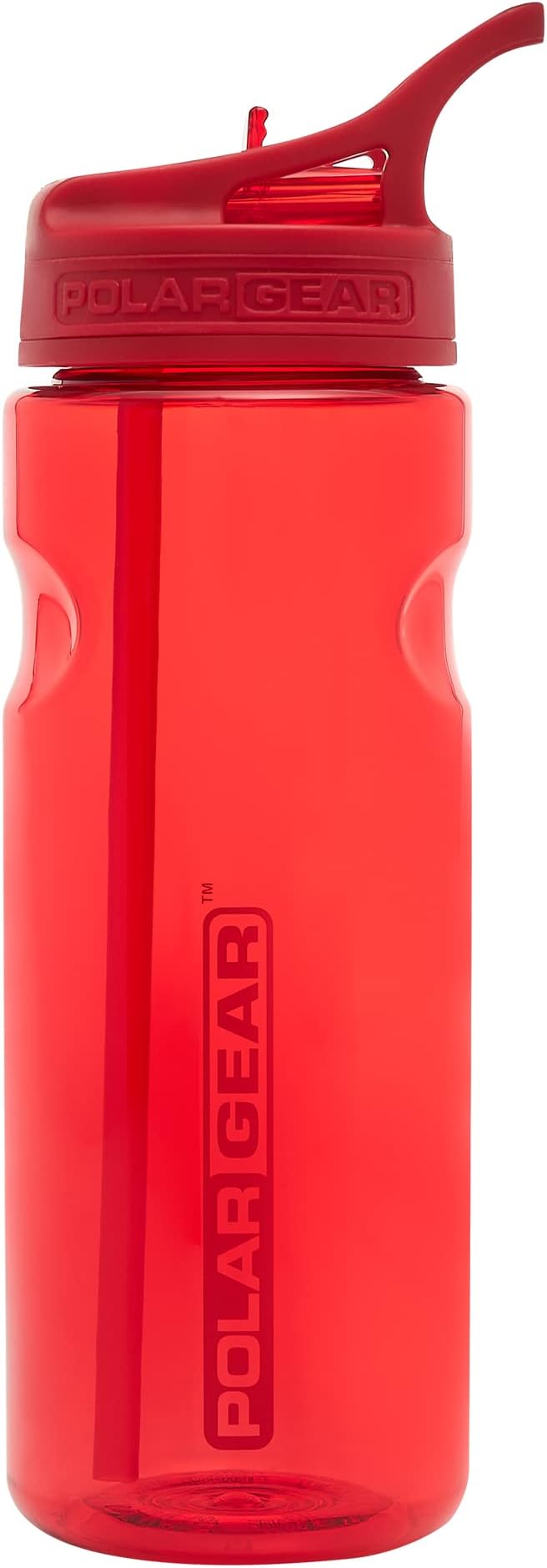 Polar Gear Aqua Grip Water Bottle 650ml BPA Free Reusable with Straw
