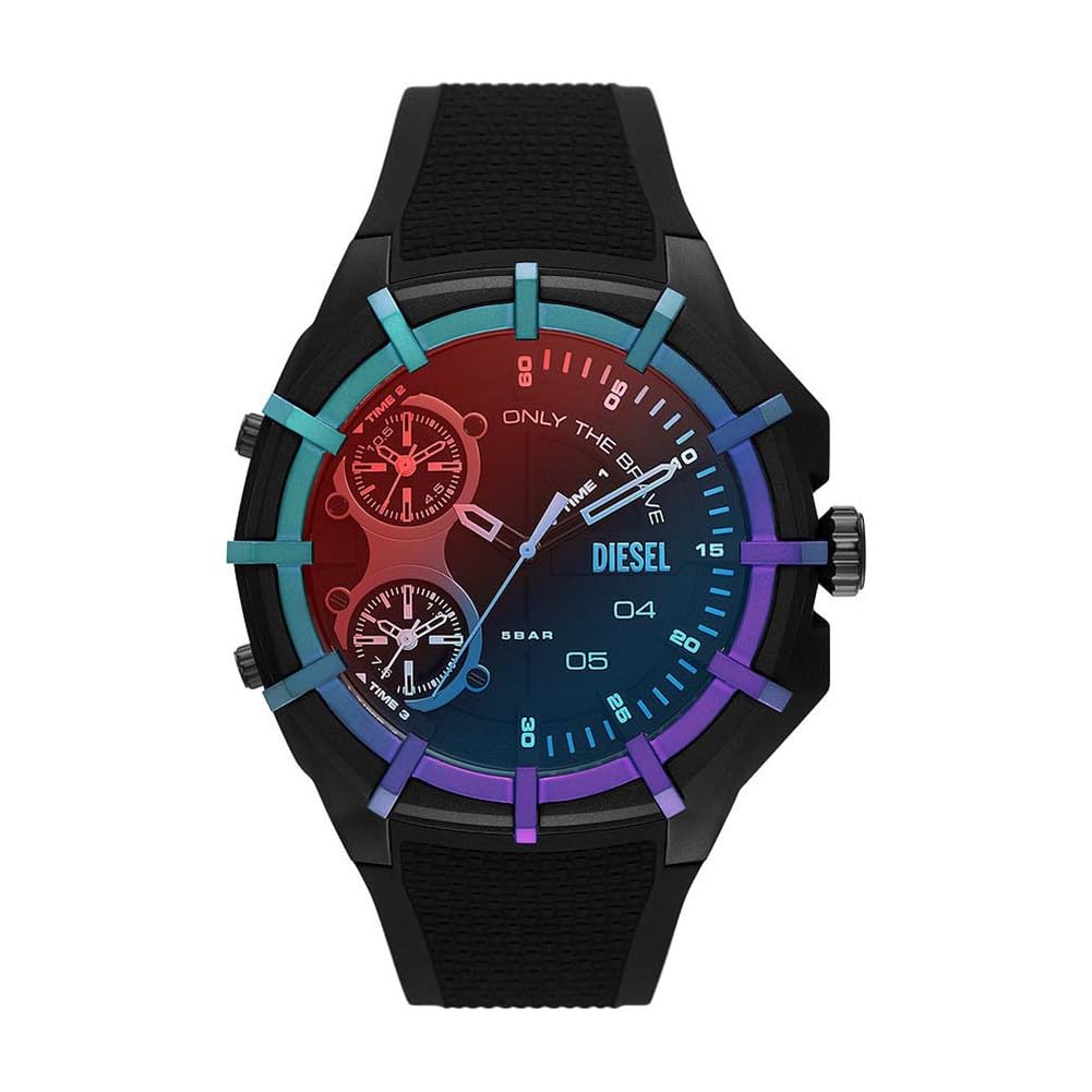 Diesel Watch for Men Framed, Three Hand Movement, 51 mm Multi Nylon Case with a Silicone Strap, DZ1986 — image 1